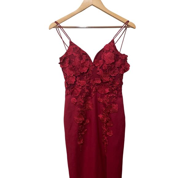 Bariano Floral Applique‎ Gown Size Small NWOT - Picture 5 of 8